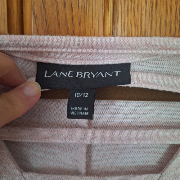 Lane Bryant  Short Sleeve Asymmetrical Midi Dress Light Pink Size 10/12 - Picture 4 of 10